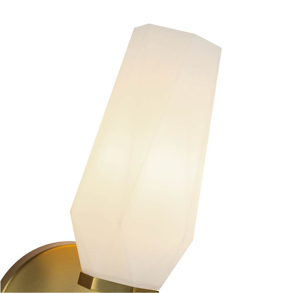 Alora Lighting WV424110BGOP Brushed Gold,Opal Glass Krysta 10-in Brushed Gold/opal Glass 1 Light Wall Vanity Image 2