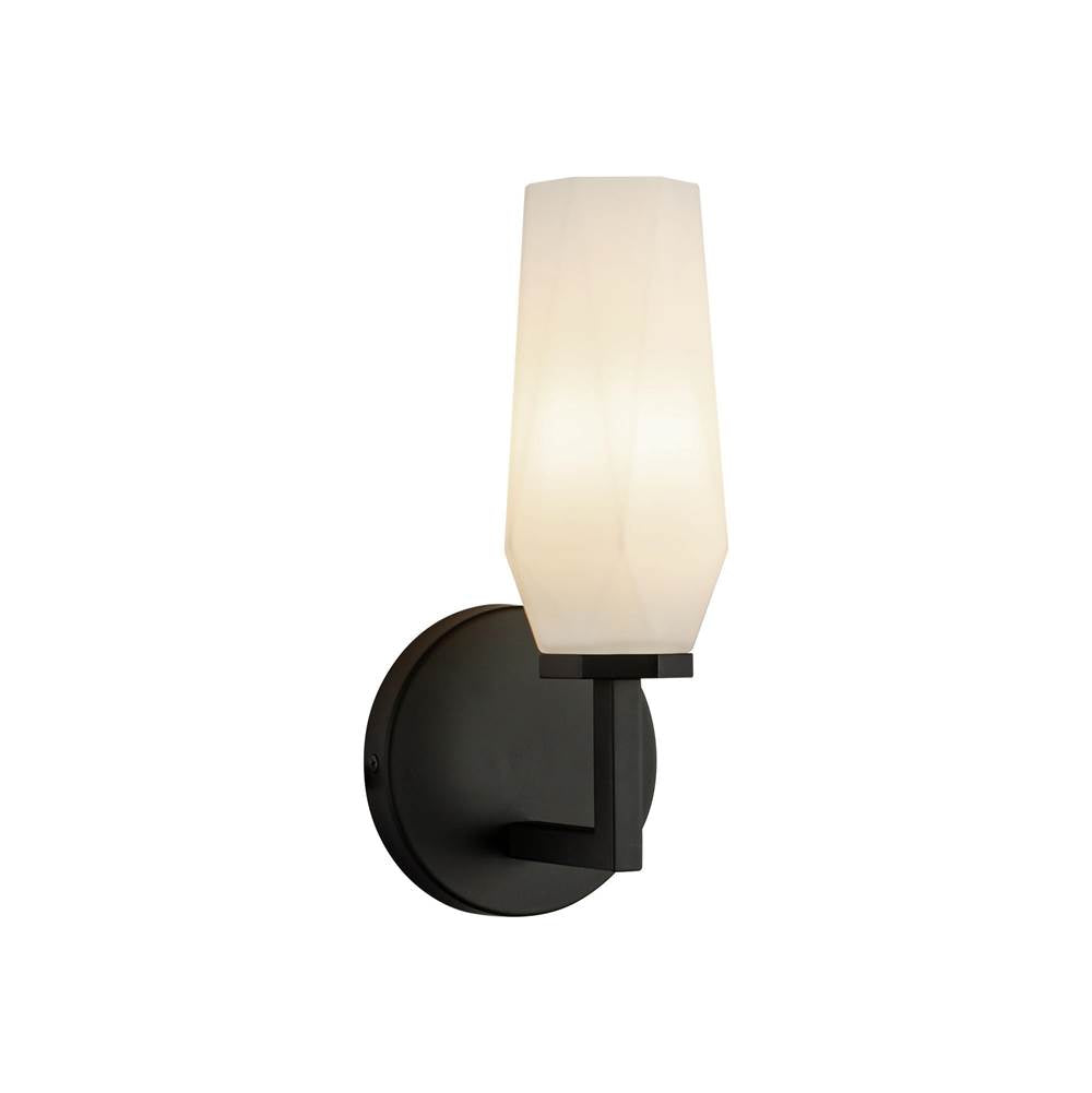 Alora Lighting WV424110MBOP Matte Black,Opal Glass Krysta 10-in Matte Black/opal Glass 1 Light Wall Vanity Image 4
