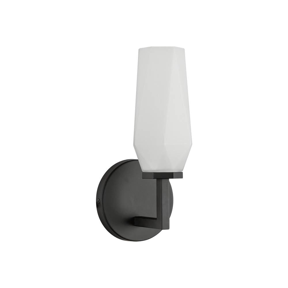 Alora Lighting WV424110MBOP Matte Black,Opal Glass Krysta 10-in Matte Black/opal Glass 1 Light Wall Vanity Image 3