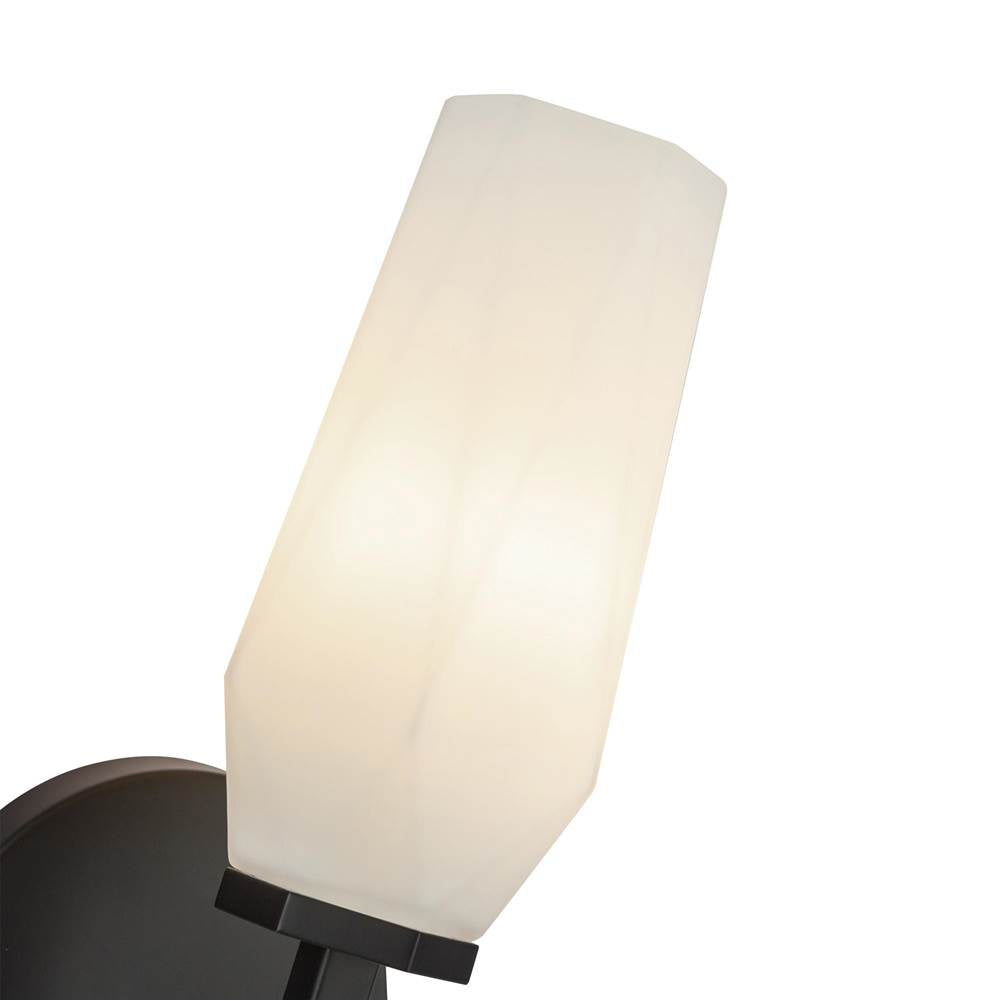 Alora Lighting WV424110MBOP Matte Black,Opal Glass Krysta 10-in Matte Black/opal Glass 1 Light Wall Vanity Image 2