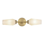 Alora Lighting WV424720BGOP Brushed Gold,Opal Glass Krysta 20-in Brushed Gold/opal Glass 2 Lights Wall Vanity Image 1