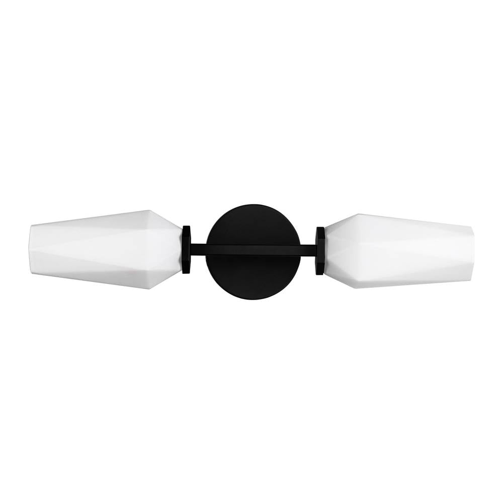 Alora Lighting Krysta 20-in Brushed Gold/opal Glass 2 Lights Wall Vanity