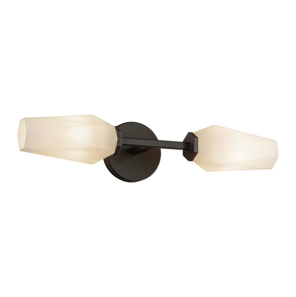 Alora Lighting WV424720MBOP Matte Black,Opal Glass Krysta 20-in Matte Black/opal Glass 2 Lights Wall Vanity Image 4
