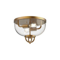 Alora Lighting Lancaster 13-in Aged Gold 2 Lights Flush Mount