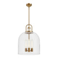 Alora Lighting Lancaster 16-in Aged Gold 4 Lights Pendant