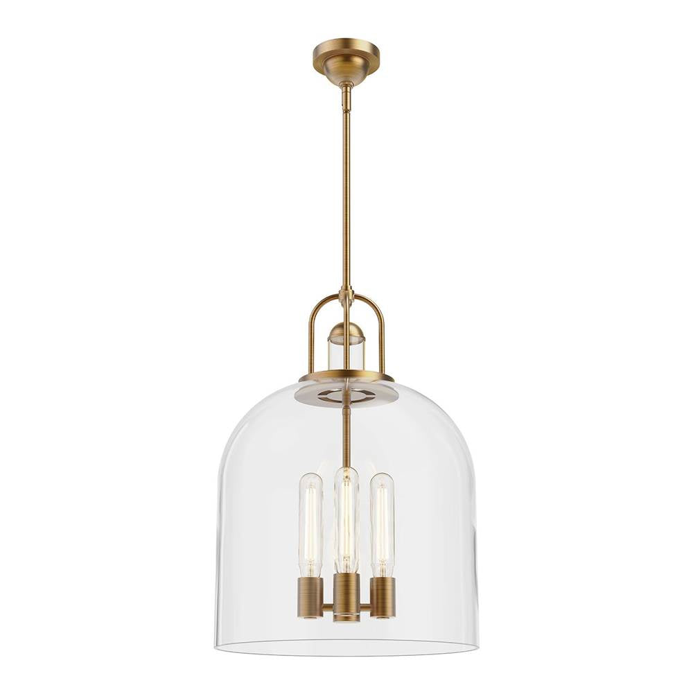 Alora Lighting Lancaster 16-in Aged Gold 4 Lights Pendant