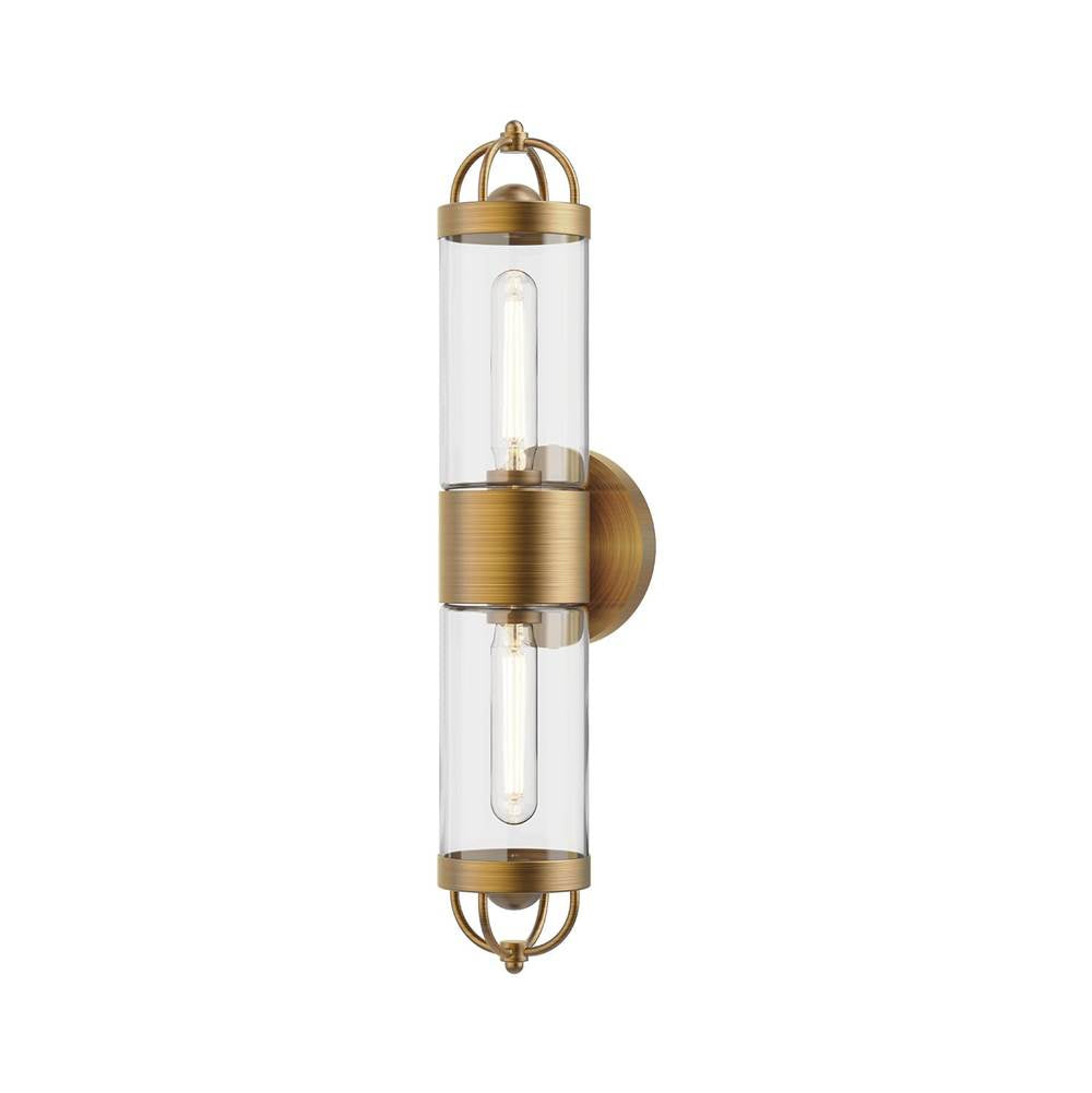 Alora Lighting Lancaster 5-in Aged Gold 2 Lights Wall/vanity