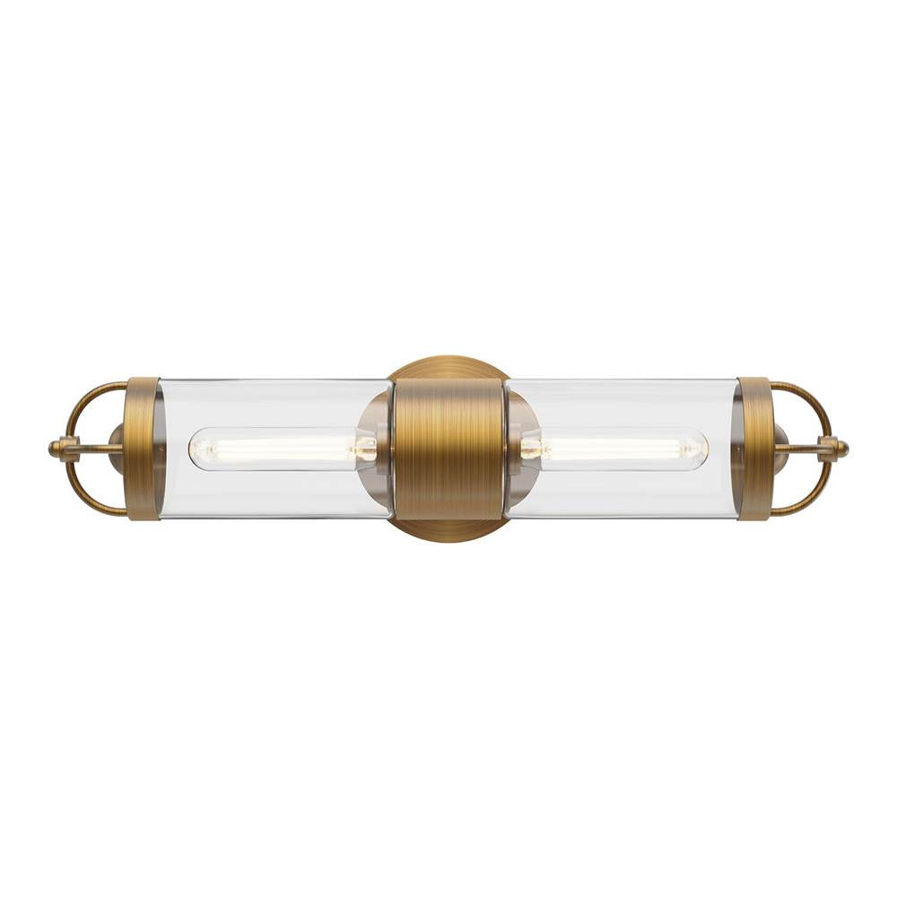 Alora Lighting WV461102AG Aged Gold Lancaster 5-in Aged Gold 2 Lights Wall/vanity Image 2