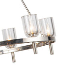 Alora Lighting Lucian 32-in Polished Nickel/alabaster 6 Lights Chandeliers