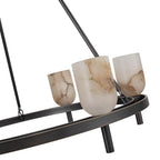 Alora Lighting Lucian 32-in Polished Nickel/alabaster 6 Lights Chandeliers