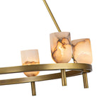 Alora Lighting Lucian 32-in Polished Nickel/alabaster 6 Lights Chandeliers