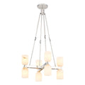 Alora Lighting Lucian 22-in Polished Nickel/alabaster 8 Lights Chandeliers