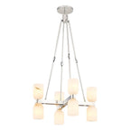 Alora Lighting Lucian 22-in Polished Nickel/alabaster 8 Lights Chandeliers