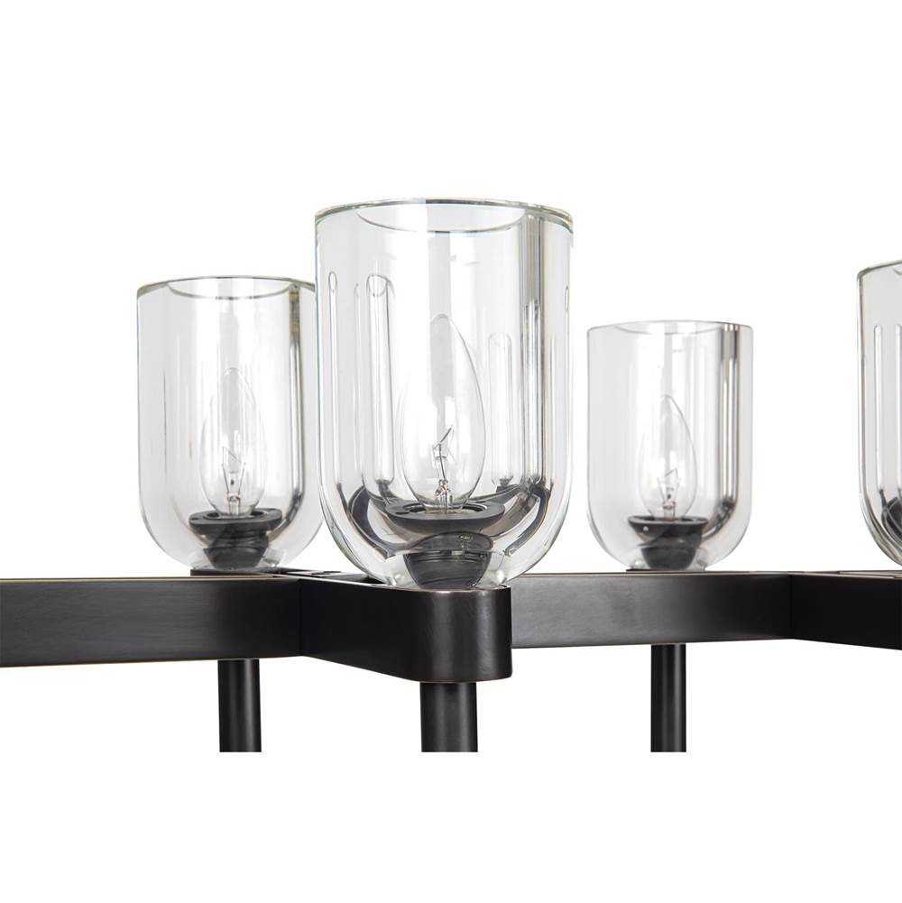 Alora Lighting Lucian 52-in Polished Nickel/alabaster 10 Lights Linear Pendant