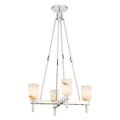 Alora Lighting Lucian 22-in Polished Nickel/alabaster 4 Lights Pendant