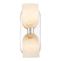 Alora Lighting Lucian 11-in Polished Nickel/alabaster 2 Lights Wall/vanity