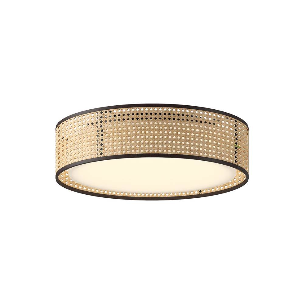 Alora Lighting Lyla 16-in Rattan Led Flush Mount