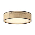 Alora Lighting FM479020RB-5CCT Rattan Lyla 20-in Rattan Led Flush Mount Image 1