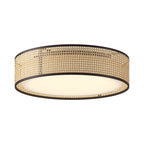Alora Lighting FM479020RB-5CCT Rattan Lyla 20-in Rattan Led Flush Mount Image 1