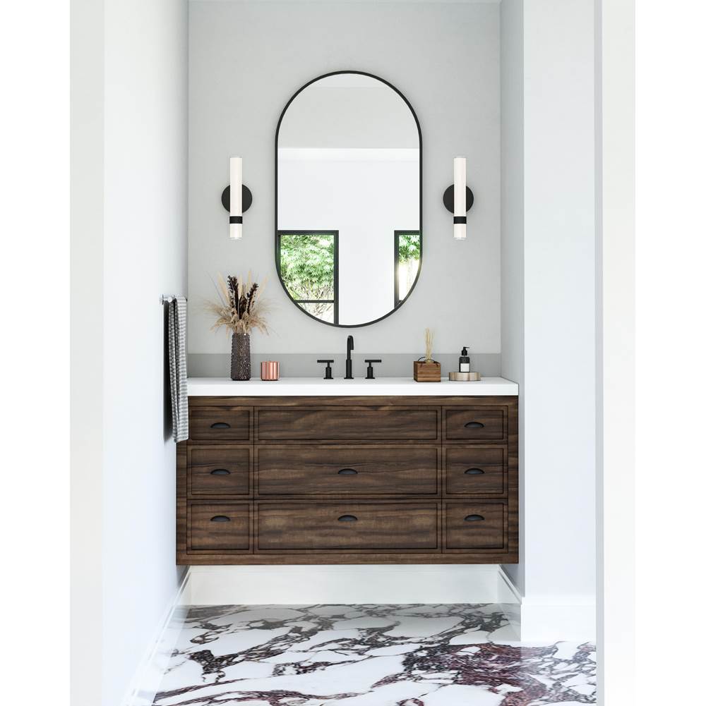 Alora Lighting Madison 14-in Polished Nickel/glossy Opal Led Wall/vanity