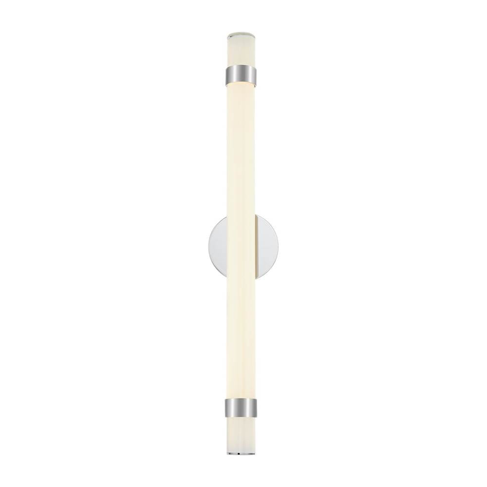 Alora Lighting Madison 30-in Polished Nickel/glossy Opal Led Wall/vanity