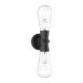 Alora Lighting Marcel 5-in Clear Bubble Glass/textured Black 2 Lights Exterior Wall Sconce
