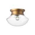 Alora Lighting Marcel 11-in Aged Gold 1 Light Flush Mount
