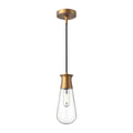 Alora Lighting Marcel 4-in Aged Gold 1 Light Pendant
