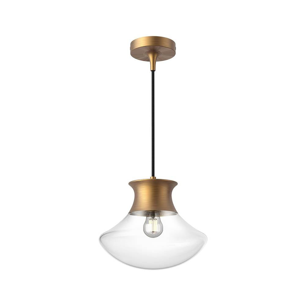 Alora Lighting Marcel 11-in Aged Gold 1 Light Pendant