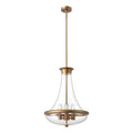 Alora Lighting Marcel 18-in Aged Gold 4 Lights Pendant