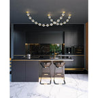 Alora Lighting PD321708NB-RT Natural Brass Marni 8 Head Natural Brass Led Pendant Image 2