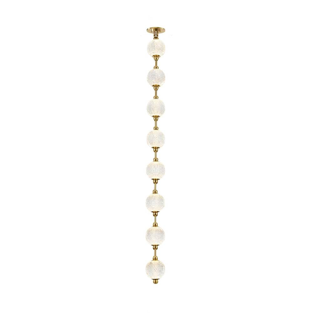 Alora Lighting Marni 8 Head Natural Brass Led Pendant