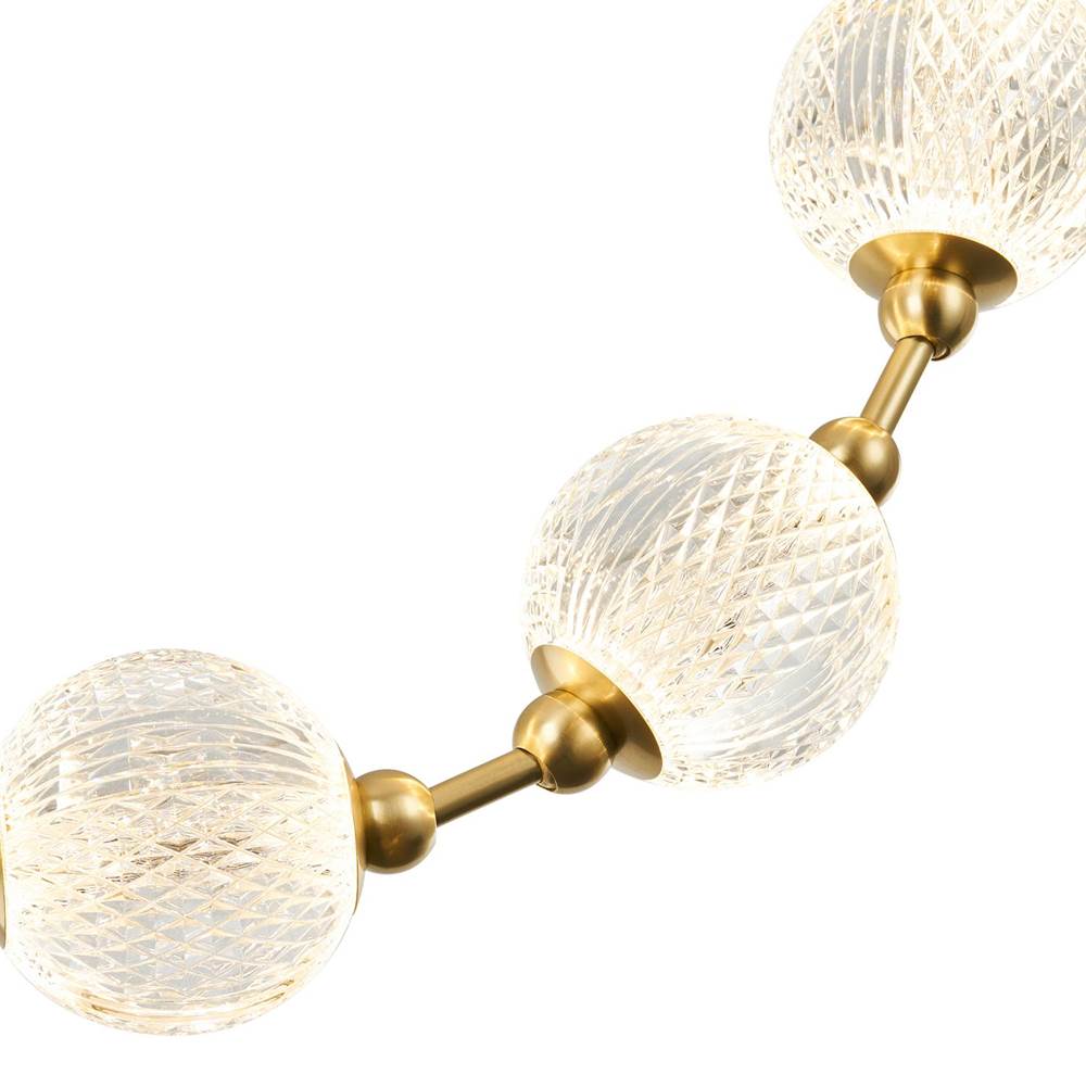Alora Lighting Marni 8 Head Natural Brass Led Pendant