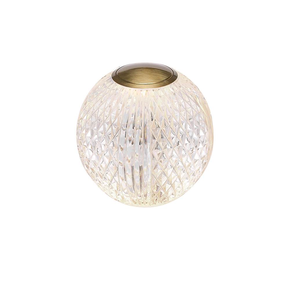 Alora Lighting Marni 3-in Natural Brass Led Table Lamp