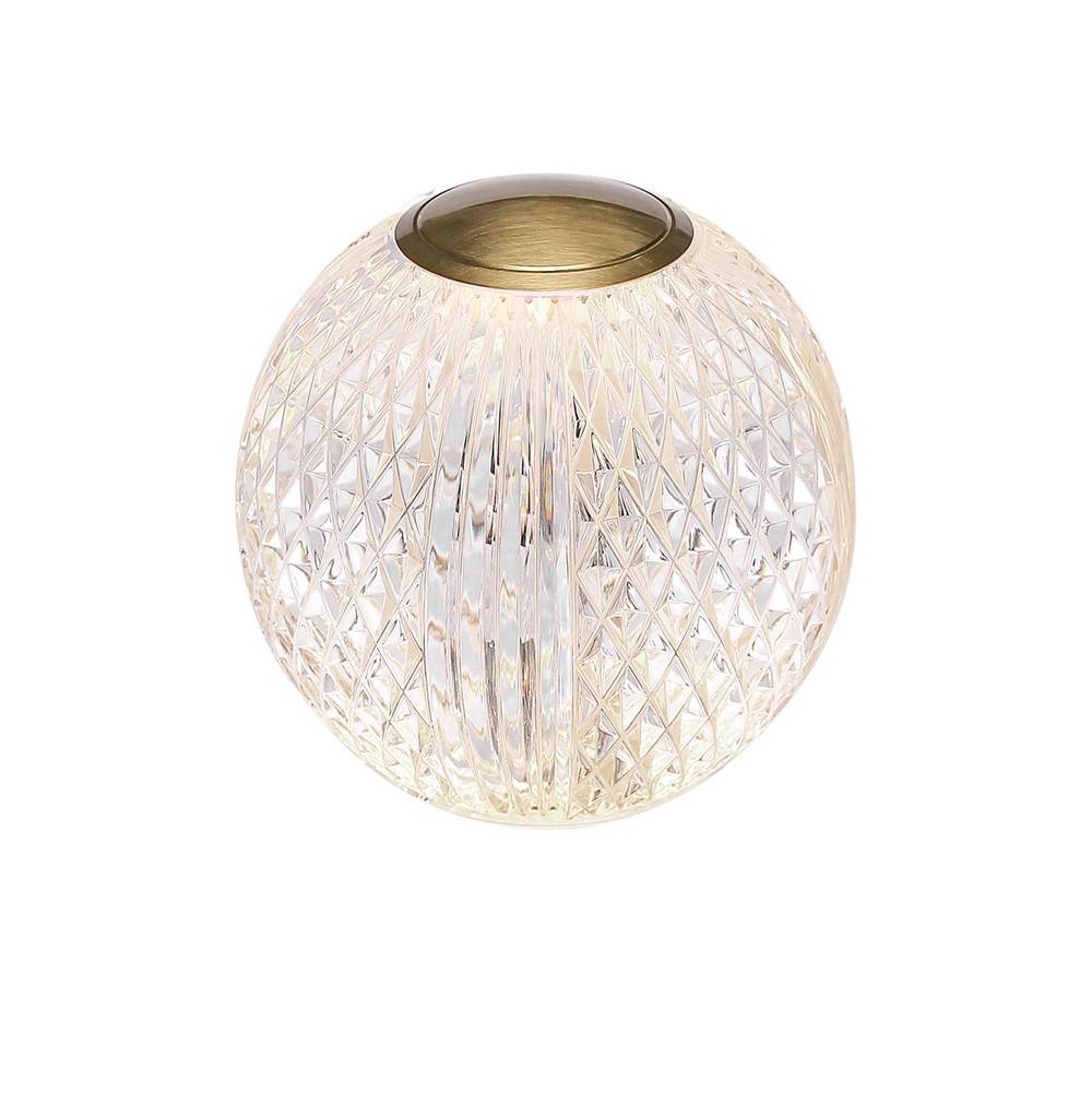 Alora Lighting Marni 4-in Natural Brass Led Table Lamp