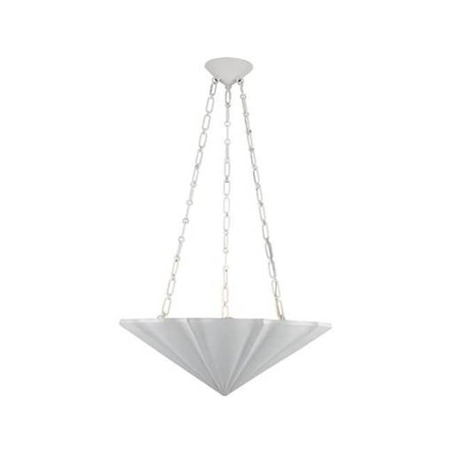Alora Lighting Martine 23-in Antique White 3 Lights Chandeliers