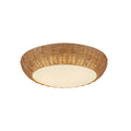 Alora Lighting FM511014RA Rattan Merida 14-in Rattan Socket Flush Mount Image 1
