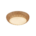 Alora Lighting Merida 14-in Rattan Socket Flush Mount