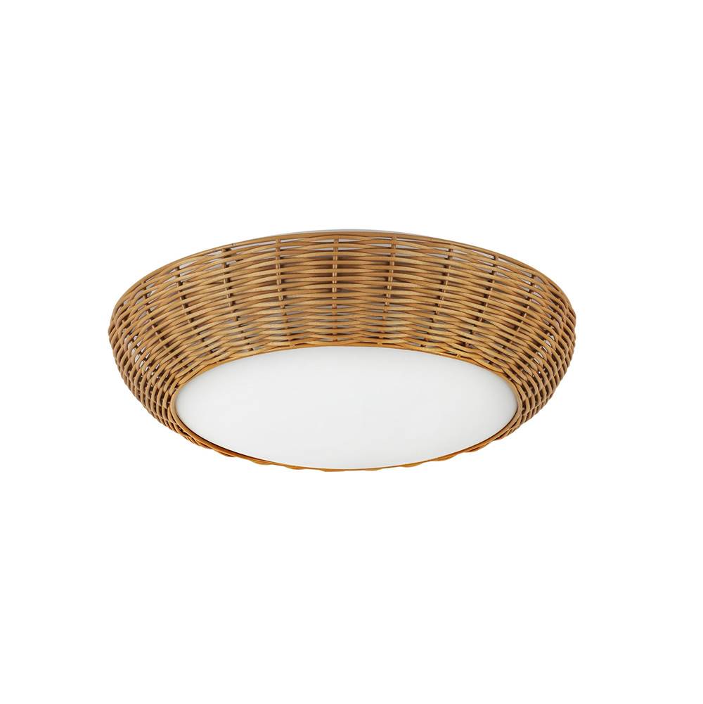 Alora Lighting FM511014RA Rattan Merida 14-in Rattan Socket Flush Mount Image 4