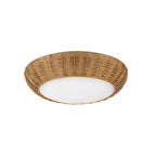 Alora Lighting FM511014RA Rattan Merida 14-in Rattan Socket Flush Mount Image 4