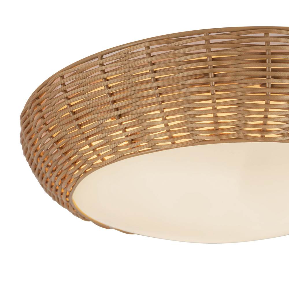 Alora Lighting FM511014RA Rattan Merida 14-in Rattan Socket Flush Mount Image 3