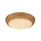 Alora Lighting Merida 17-in Rattan Socket Flush Mount