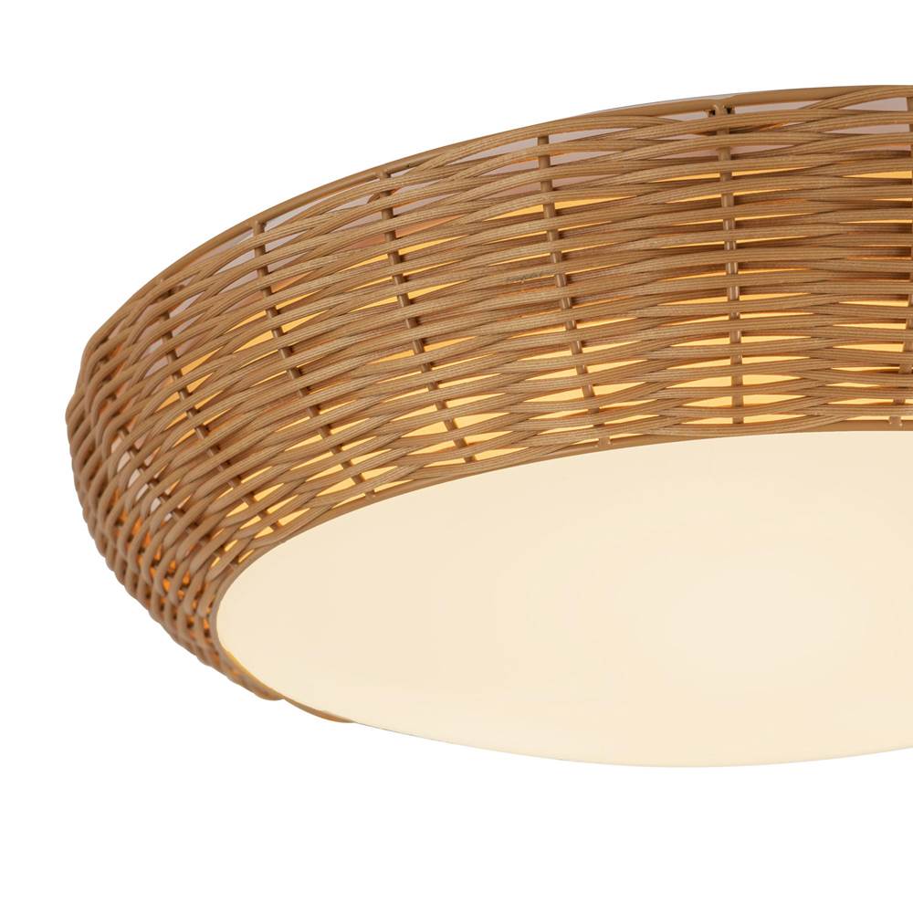 Alora Lighting FM511217RA Rattan Merida 17-in Rattan Socket Flush Mount Image 2