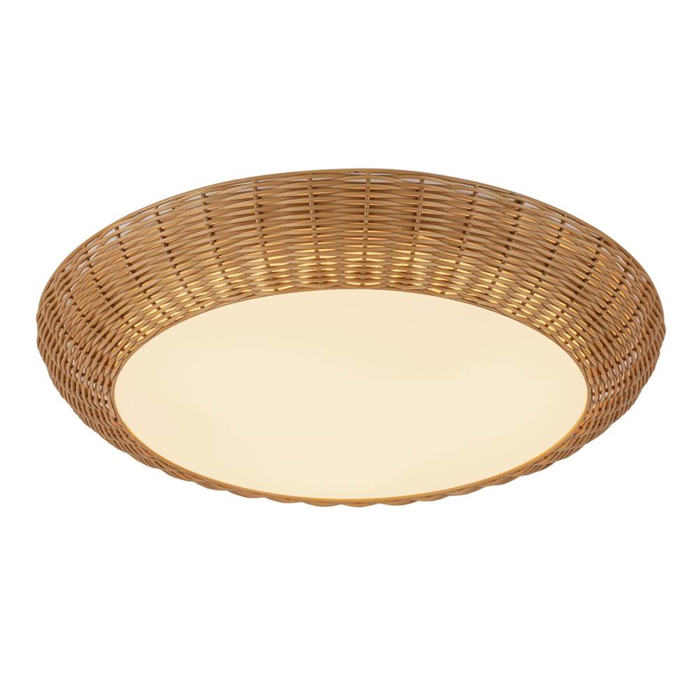 Alora Lighting Merida 21-in Rattan Socket Flush Mount