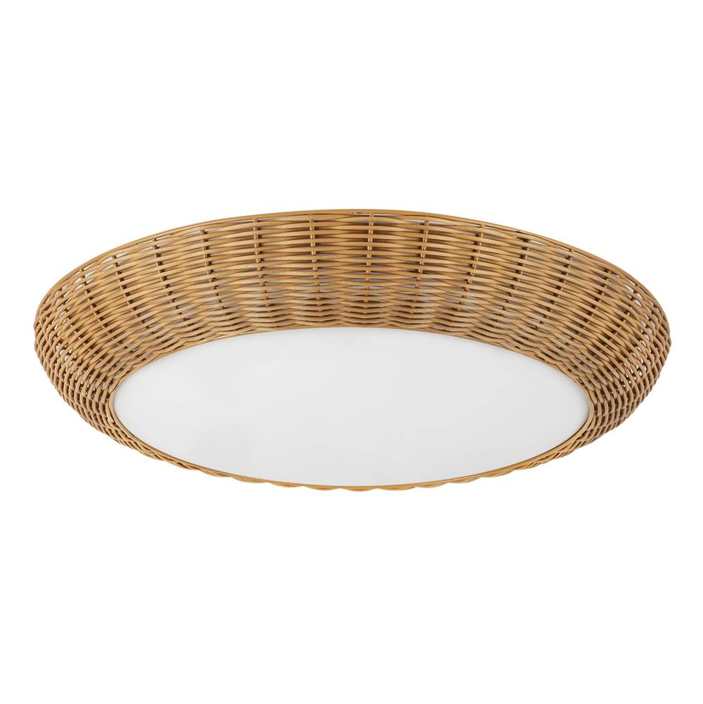 Alora Lighting FM511421RA Rattan Merida 21-in Rattan Socket Flush Mount Image 3