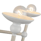 Alora Lighting Nadine 25-in Matte Black/cotton 6 Lights Chandeliers