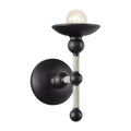 Alora Lighting Nadine 4-in Matte Black/cotton 1 Light Wall/vanity