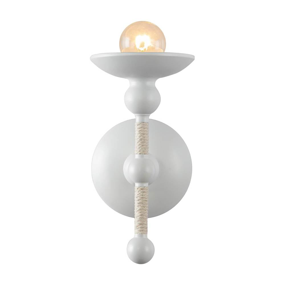 Alora Lighting Nadine 4-in Matte Black/cotton 1 Light Wall/vanity