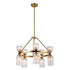 Alora Lighting CH442626BGCR Brushed Gold,Clear Ribbed Glass Nelly 26-in Brushed Gold/clear Ribbed Glass Socket Chandelier Image 4