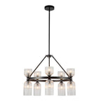 Alora Lighting Nelly 26-in Brushed Gold/clear Ribbed Glass Socket Chandelier